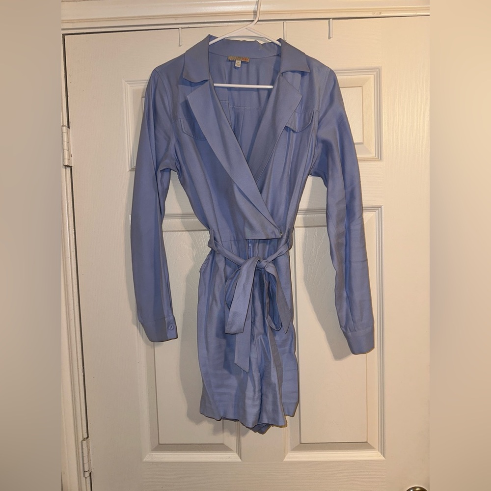 Gianni Bini Collared Long Sleeve Romper - Picture 2 of 4